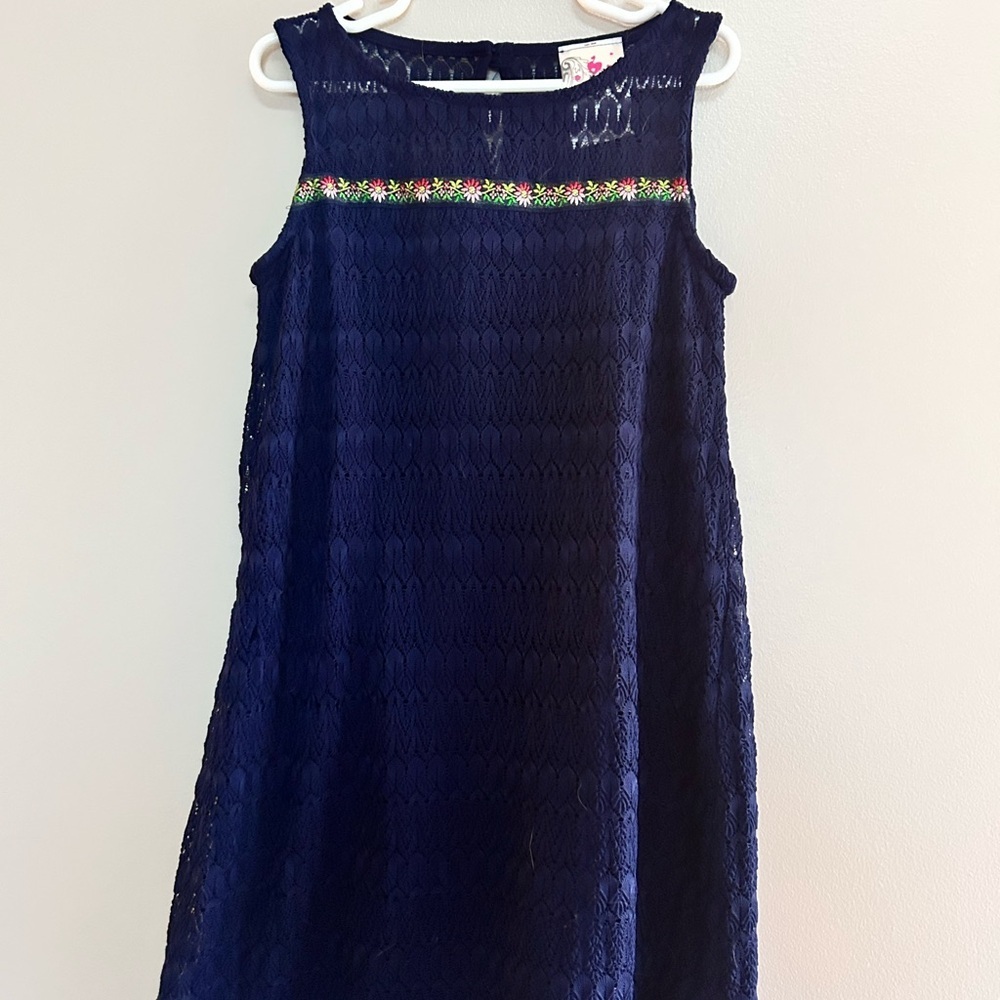 Red and Navy Kids Dress Set - Picture 2 of 8